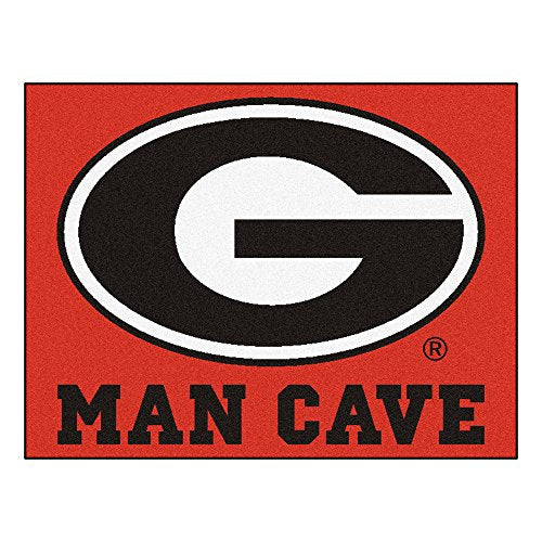 Fanmats 14637 University Of Georgia Nylon Universal Man Cave All-Star Mat