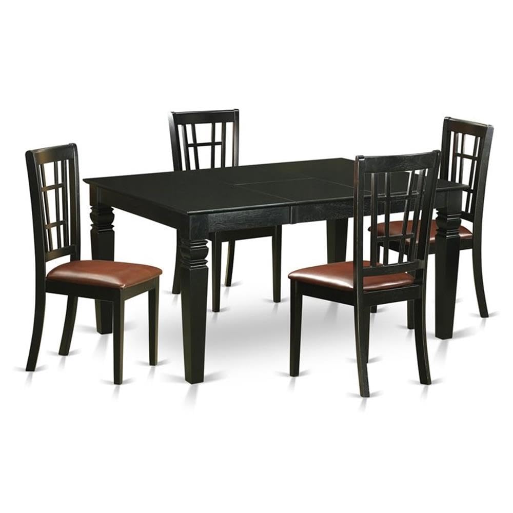 5  PC  dinette  Table  set  for  4-Table  and  4  Dining  Chairs