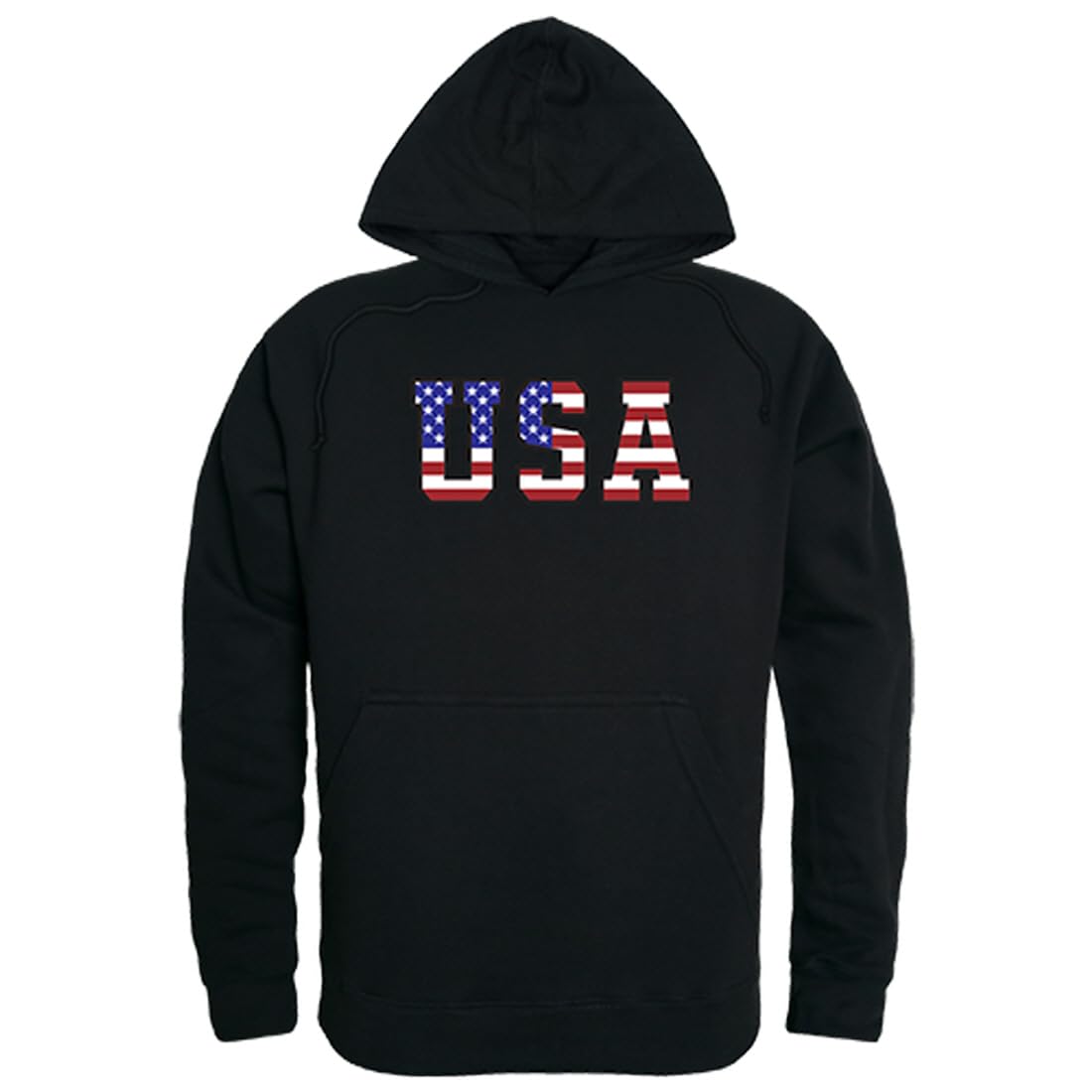 Graphic Pullover, Flag Text 2, Black, S