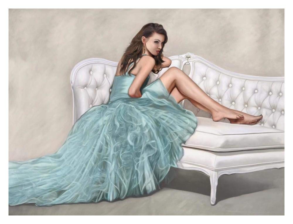 The White Sofa-Paper Art-18x14”