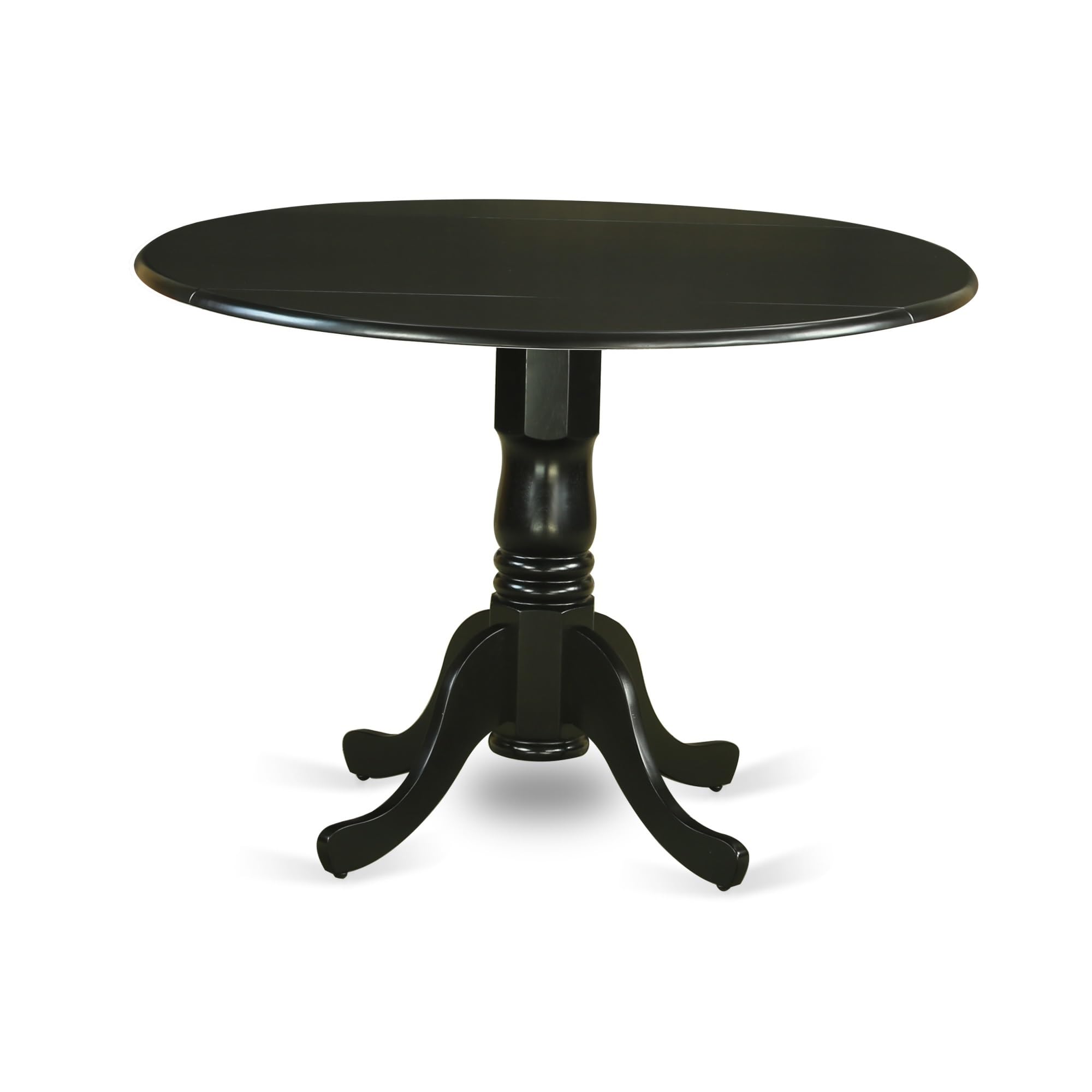 Casafoyer Stunning 5-Piece Kitchen Table Set, Black Finish, Rubber Wood Construction