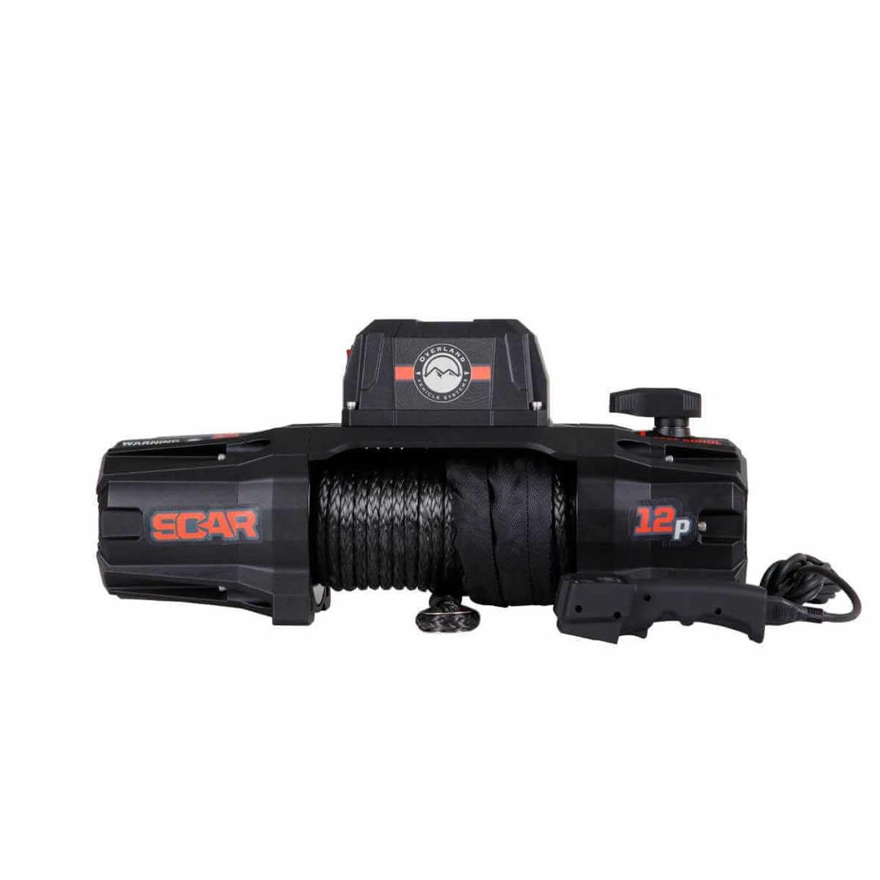Overland Vehicle Systems Scar Off Road Winch with Synthetic Rope & Wireless Remote (12,000 lbs)