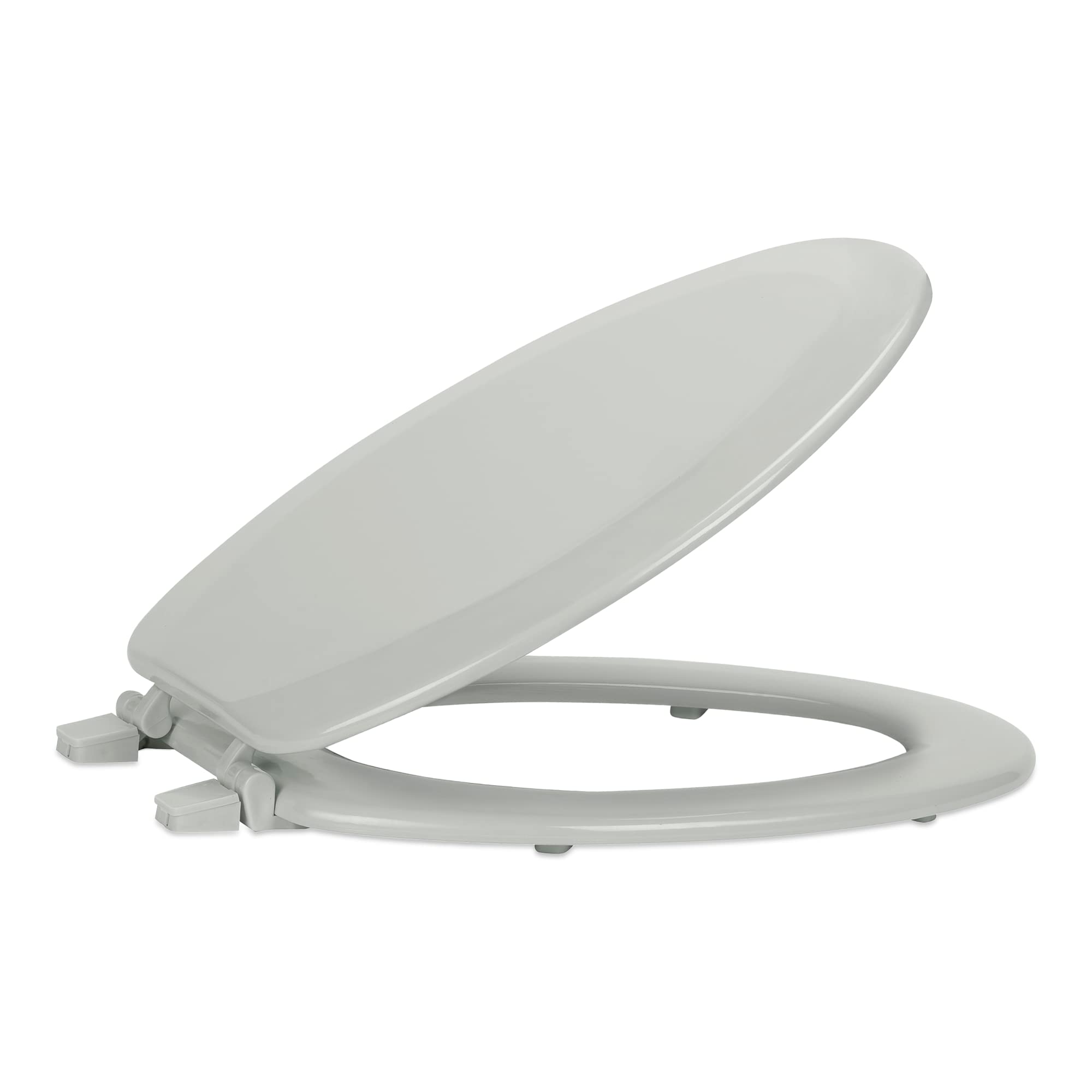 Fantasia 19 Inch Elongated Wood Toilet Seat - Silver
