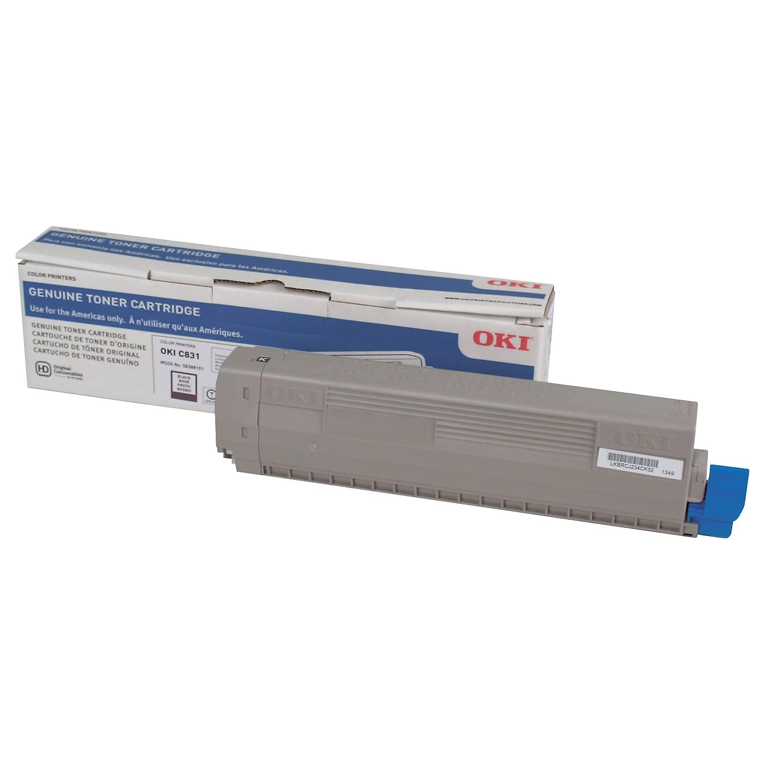 OKIDATA C831N 1-SD YLD BLACK TONER, 10k yield