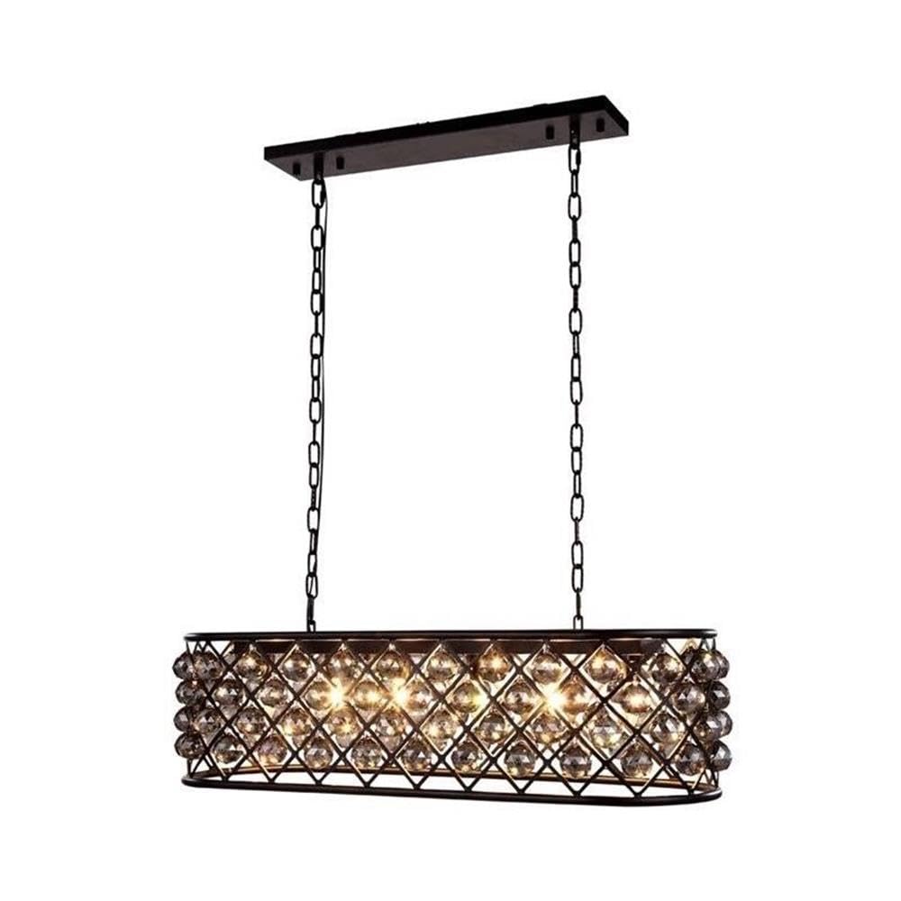 Madison 6 light Matte Black Chandelier Silver Shade (Grey) Royal Cut Crystal