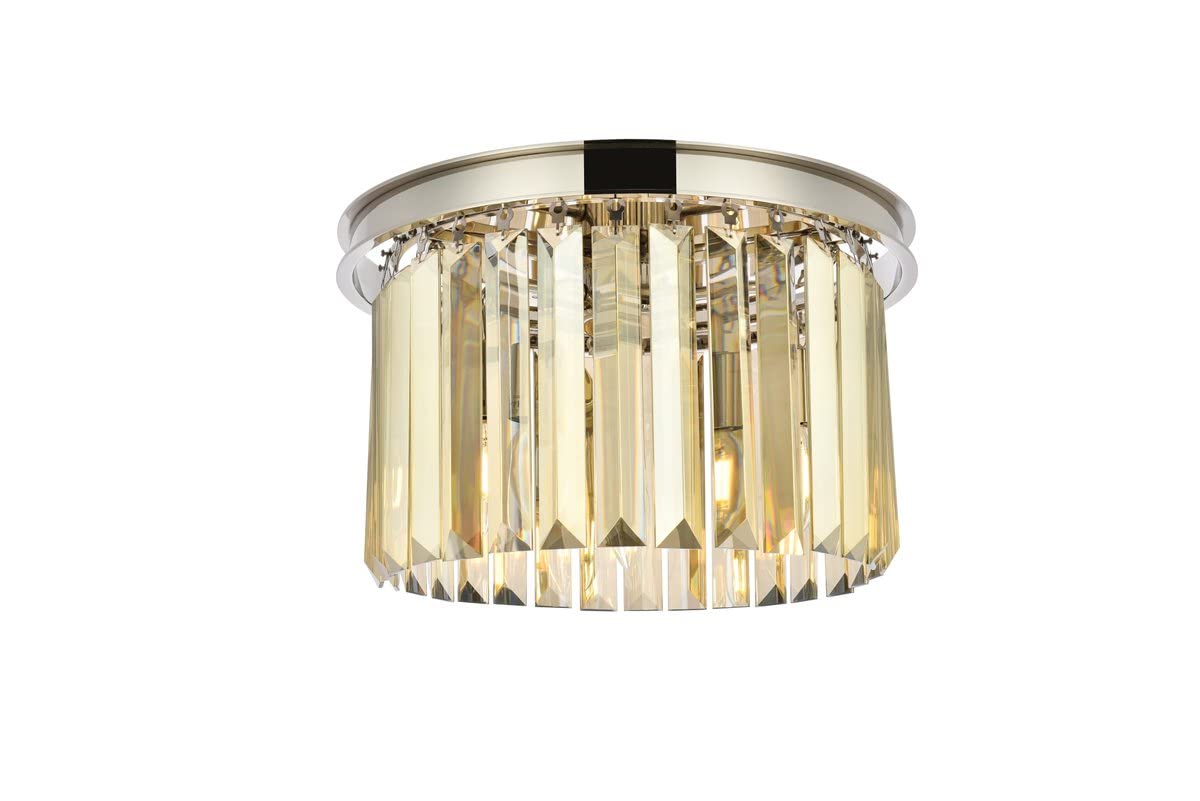 Urban Classic 1238F16Pn-Gt/Rc Sydney 3-Light Flush Mount, Polished Nickel