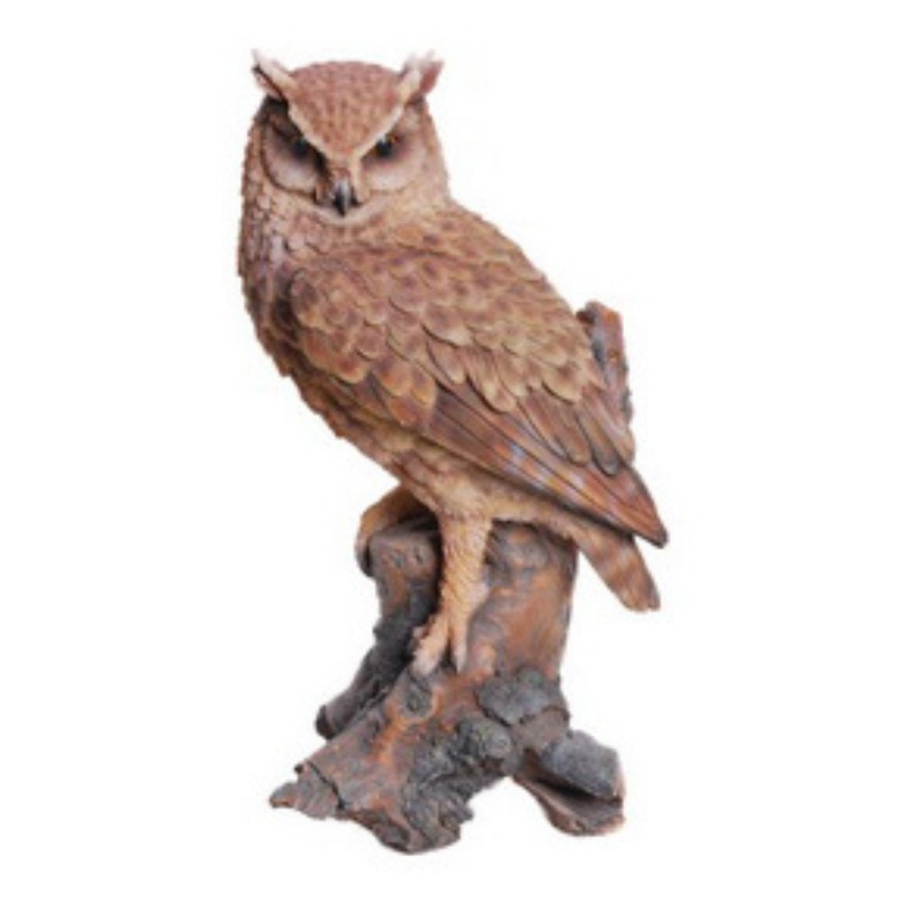 Hi-Line Gift Ltd 87773 Great Horned Owl On Stump