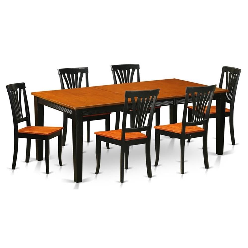 7  PC  Dining  room  set-Dining  Table  with  6  Wood  Dining  Chairs