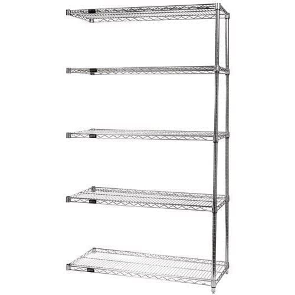 Wire 5 Shelf ADD-ON KIT Chrome 63in