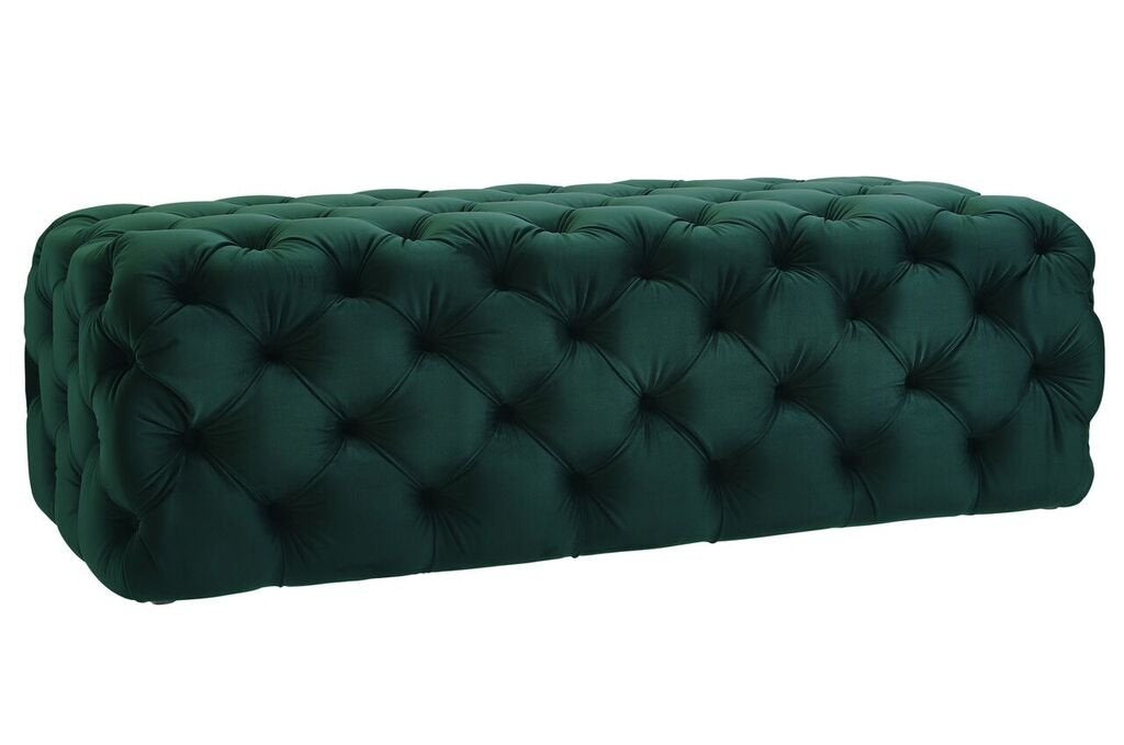 Kaylee Jumbo Green Velvet Ottoman