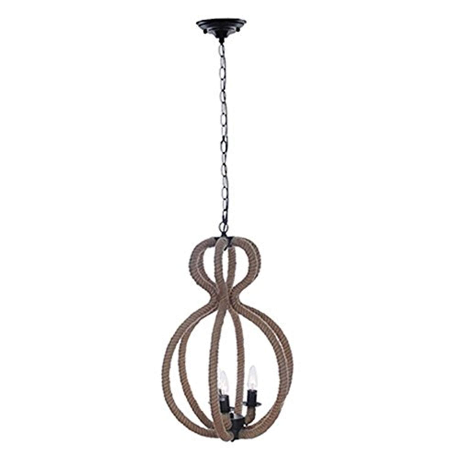Rope Pendant Lamp - 3 Bulbs