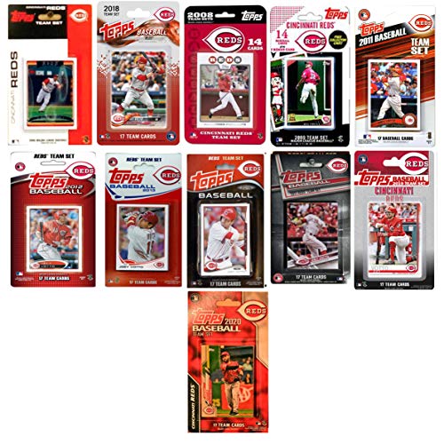 MLB Cincinnati Reds 11 Different Licensed Trading Card Team Sets