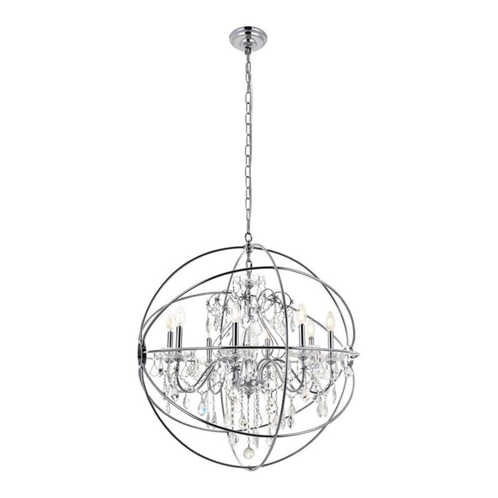 Cordelia 8 Light Chrome Crystal Pendant
