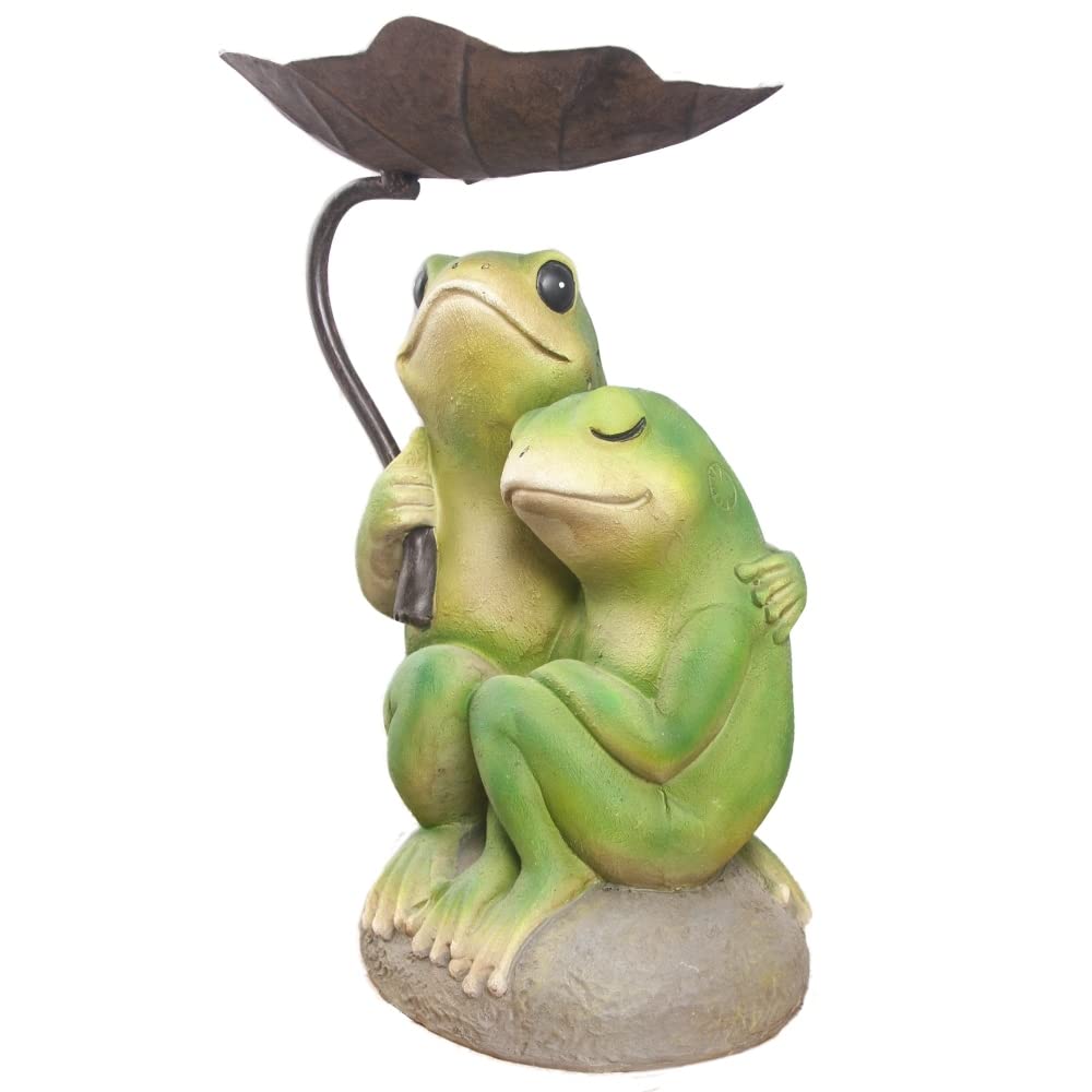Hi-Line Gift Ltd 75627-A Frog Couple Under Umbrella