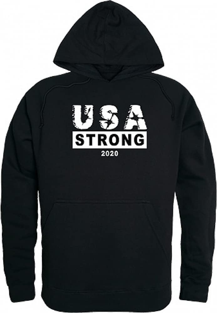 Graphic Pullover, USA Strong 3, Black, M