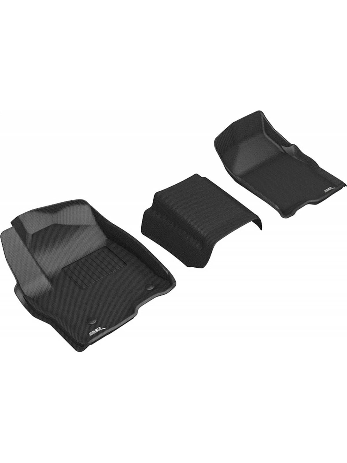3D MAXpider GMC SIERRA 1500 / CHEVROLET SILVERADO 1500 DOUBLE / CREW BENCH SEAT 2019-2022 KAGU BLACK R1 (3PCS DESIGN)