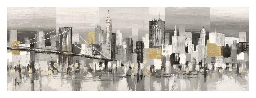 Manhattan & Brooklyn Bridge-Paper Art-38x14”