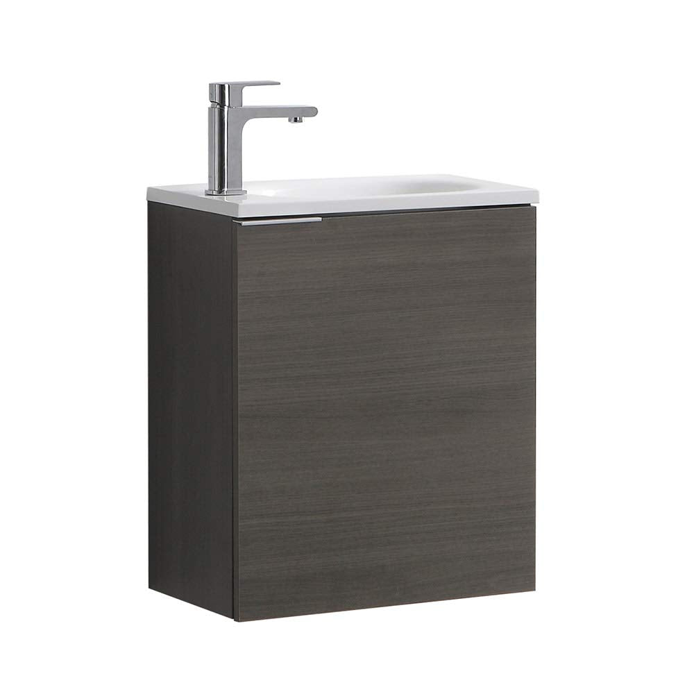 Fresca Valencia 20 Gray Oak Wall Hung Modern Bathroom Vanity