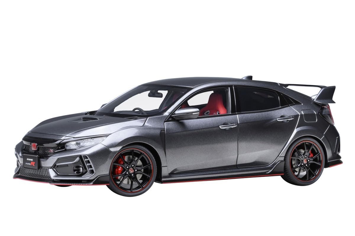 2021 Honda Civic Type R (FK8) RHD (Right Hand Drive) Polished Metal Gray Metallic 1/18 Model Car by Autoart