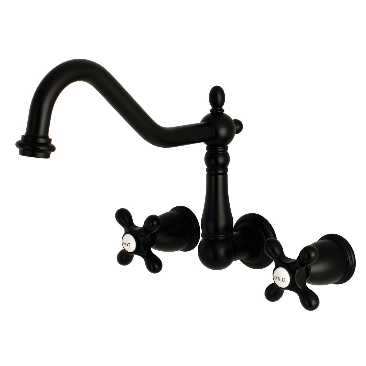 Kingston Brass Ks1020Ax Heritage Roman Tub Faucet, Matte Black, 13 X 7.94 X 6.19