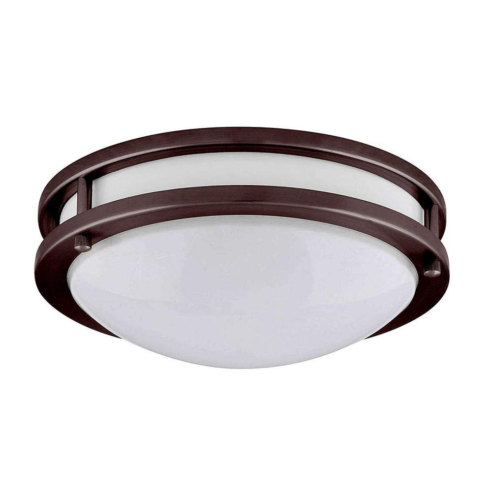 10 LED flush mount fixture.Die-Form-Cold-Rolled Steel housing. Plastic white diffuser. Dimmable.  Damp location