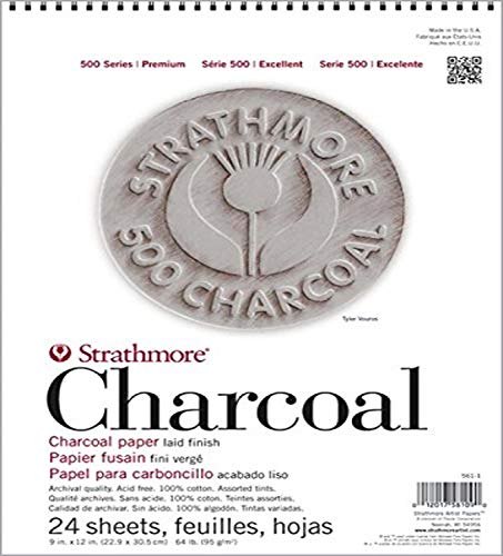 Strathmore 561-2 12 X 18 Asst Tint 500 Series Charcoal, 12X18, 24 Sheets , White