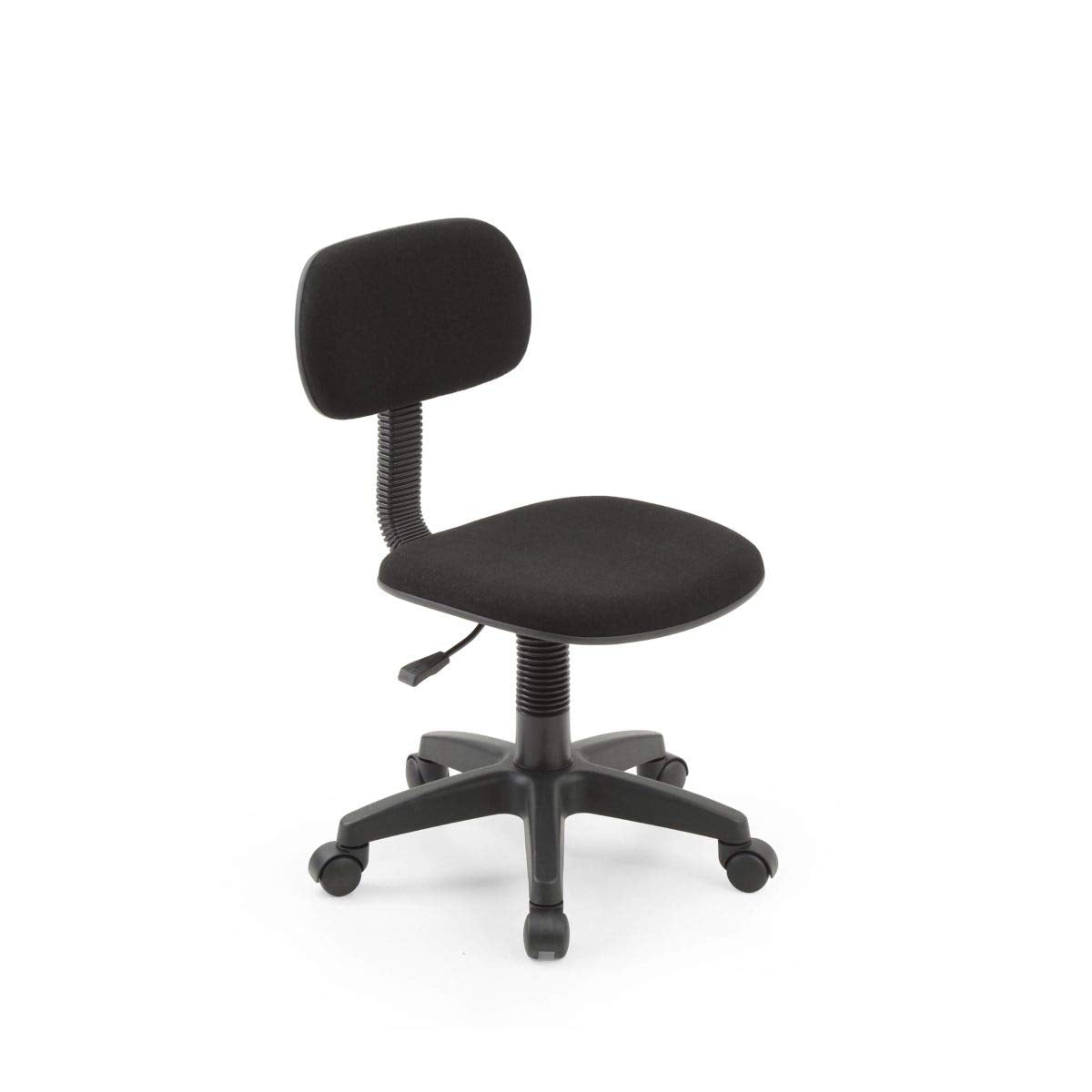 Hodedah Kids Armless, Adjustable, Swiveling Desk Chair in Black