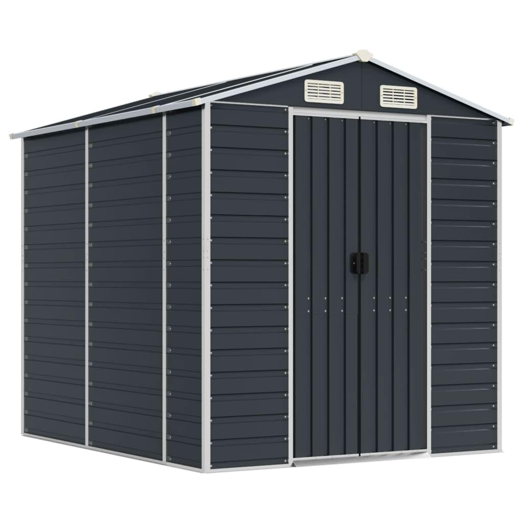vidaXL Garden Shed Anthracite 75.2x84.6"x78" Galvanized Steel"