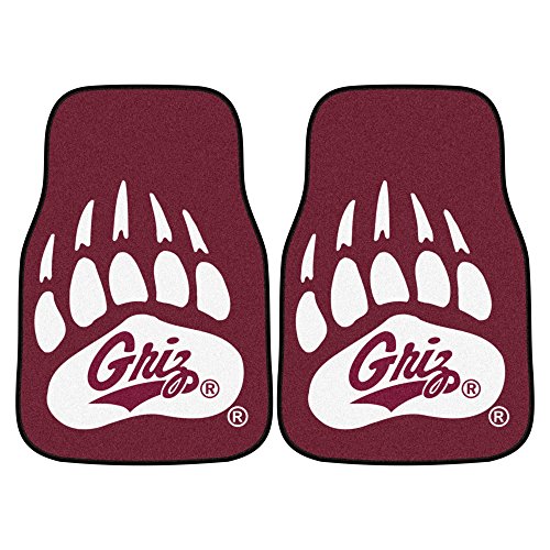 Fanmats 11782 Ncaa University Of Montana Grizzlies Nylon Face Carpet Car Mat