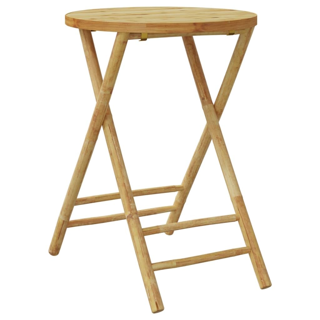 vidaXL Folding Patio Table 21.7x29.5" Bamboo"