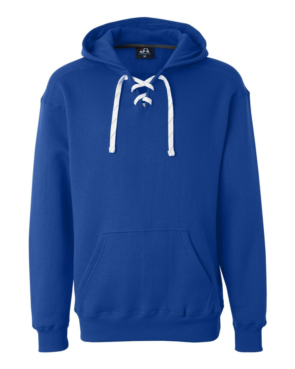 J. America Sport Lace Hooded Sweatshirt - Royal, XL