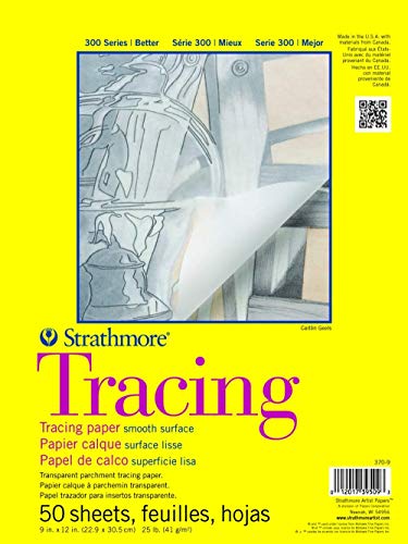Casafoyer Strathmore Medium Bound Parchment Tracing Pad, 9 x 12 Inches, 50 Sheets | (2 Units)