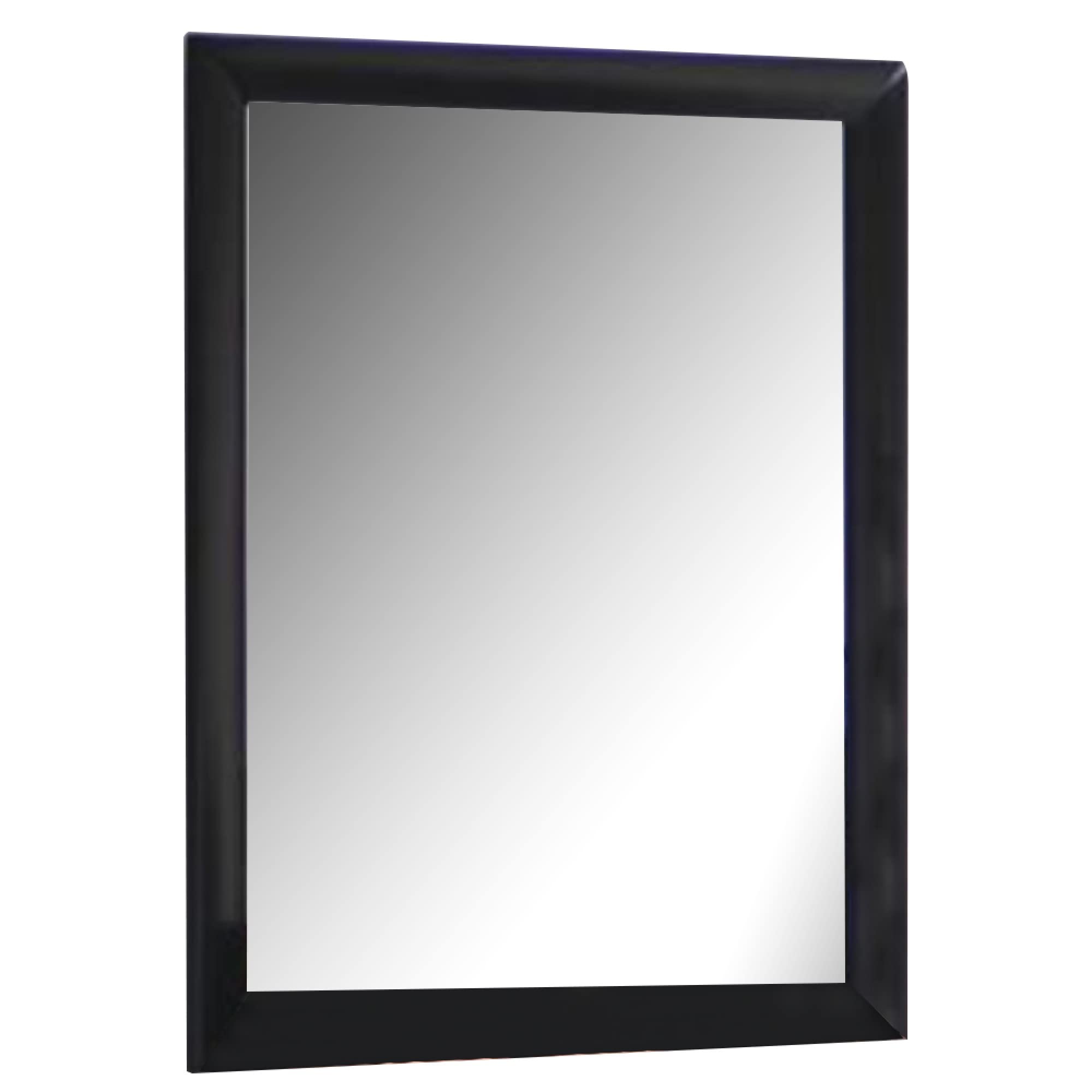 Contemporary Landscape Mirror, Black