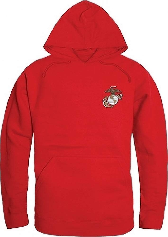 Graphic Pullover, USMC, RED, L