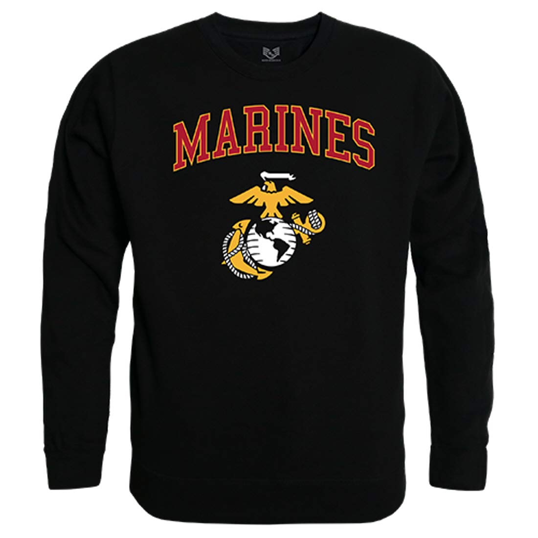Crewneck Sweatshirt, Marines, Black, S