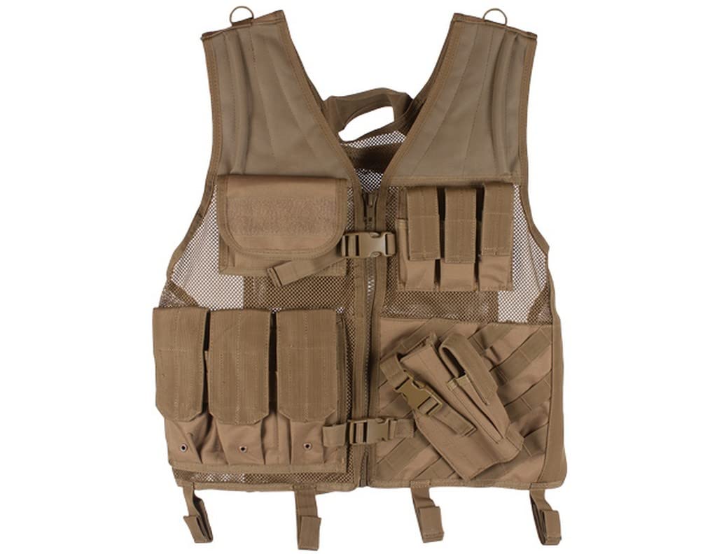 Big & Tall Assault Cross Draw Vest Coyote - 2Xl/3Xl