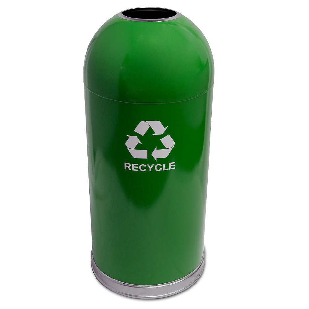 Dometop Recycling Containers Green Set of 1