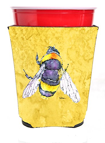 Carolines Treasures 8852Rsc Bee On Yellow Red Solo Cup Beverage Insulator Hugger, Red Solo Cup, Multicolor