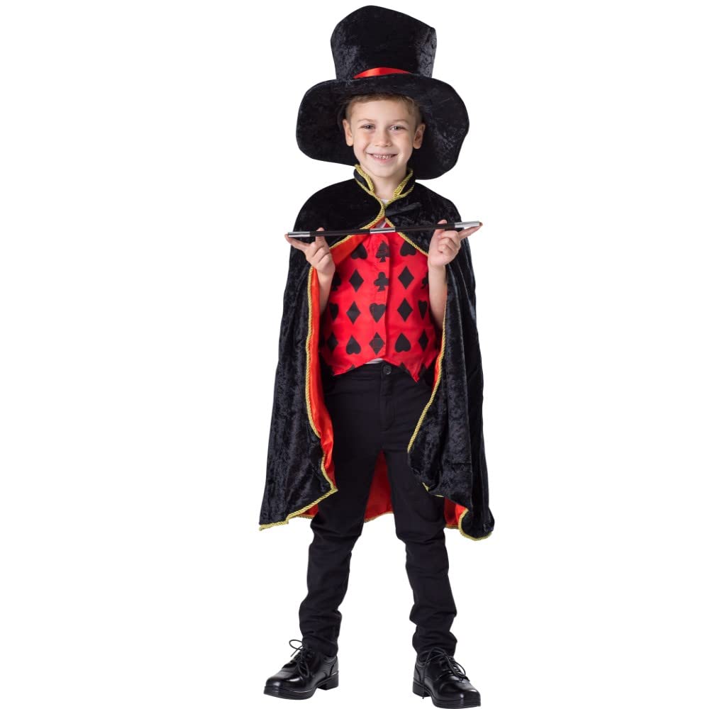 Deluxe Magician Dress Up Costume Set - Small 4-6