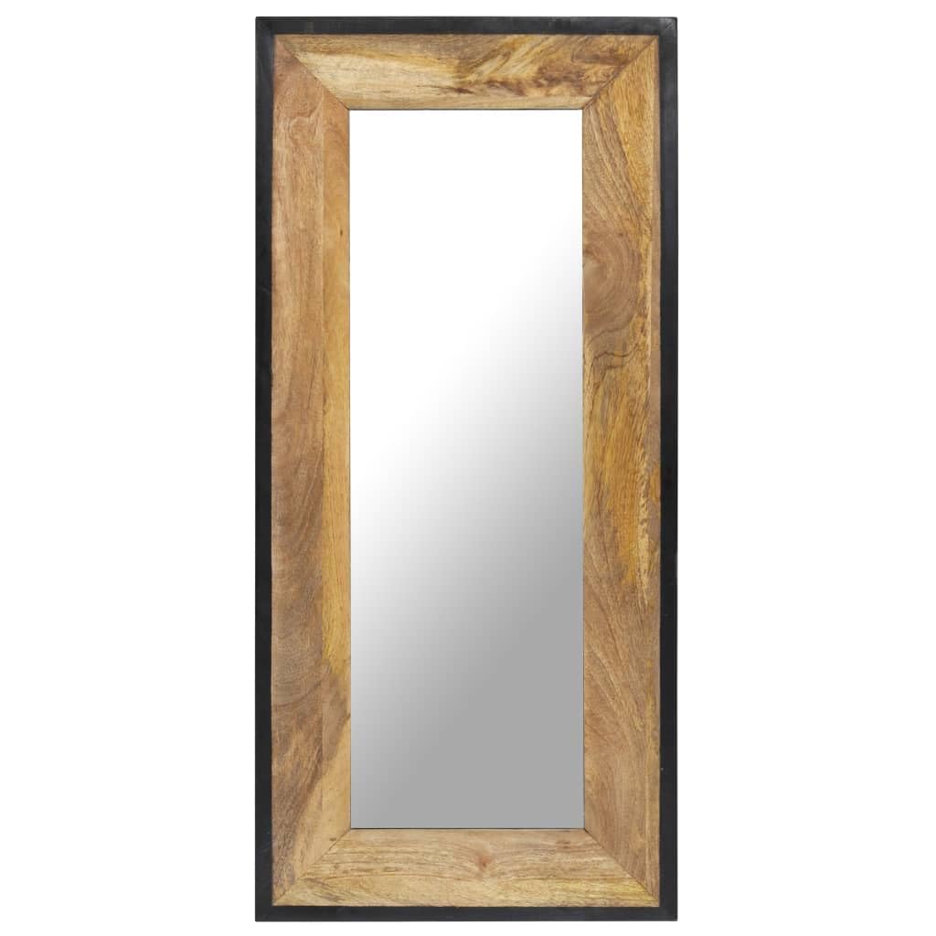 vidaXL Mirror 43.3x19.7" Solid Mango Wood"