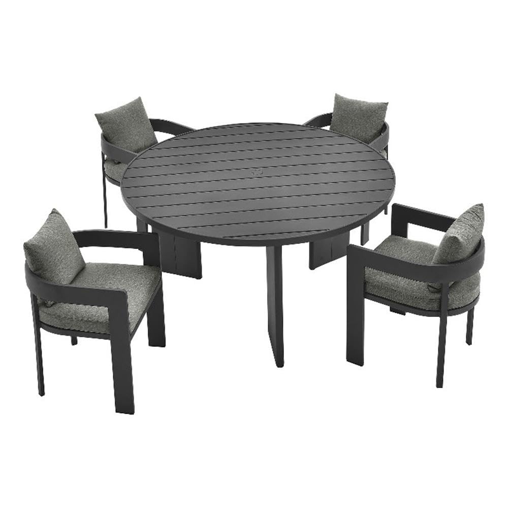 Tahoe 5-Piece Outdoor Patio Aluminum Dining Set by Modway