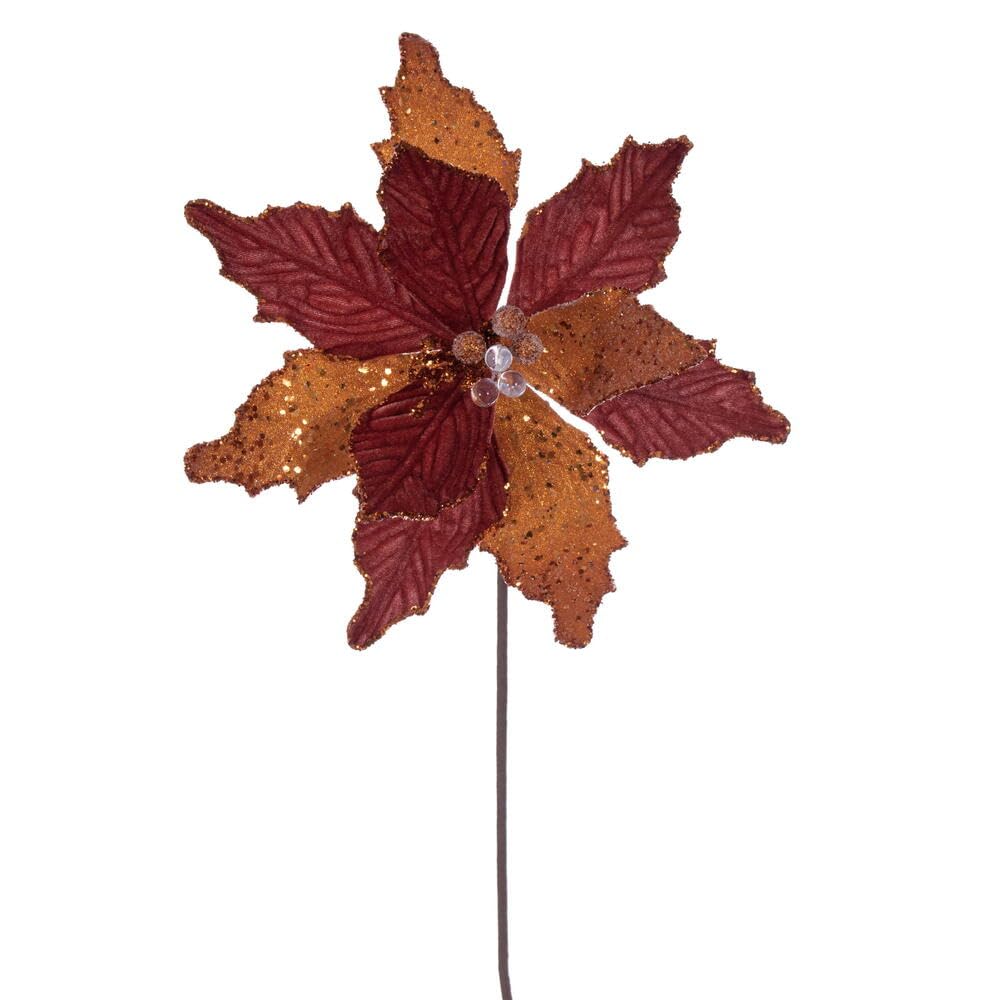 Casafoyer 20” Burnish Orange Velvet 11.5” Flw 3/Bg - (Pack Of 2)