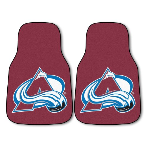 Fanmats 10617 Nhl Colorado Avalanche Front Row Nylon Carpet Car Mat - 2 Piece