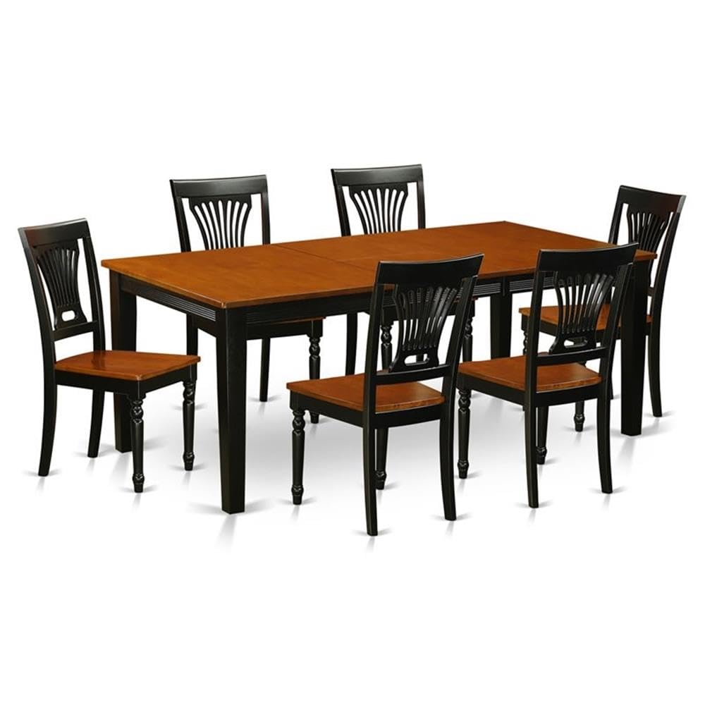 7  Pc  Dining  room  set-Dining  Table  and  6  Wood  Dining  Chairs