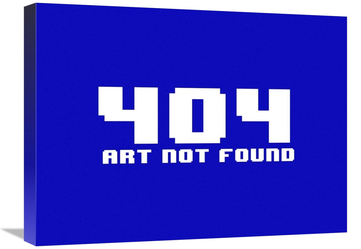 Virtual Messages in the Real World - 404 Rectangle Blue-Canvas Art-24x18”