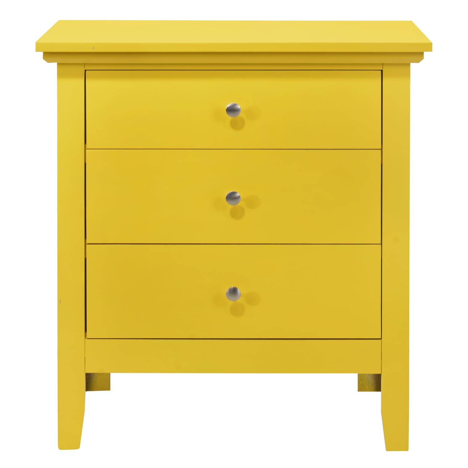 Hammond 3-Drawer Yellow Nightstand (26 in. H x 18 in. W x 24 in. D)