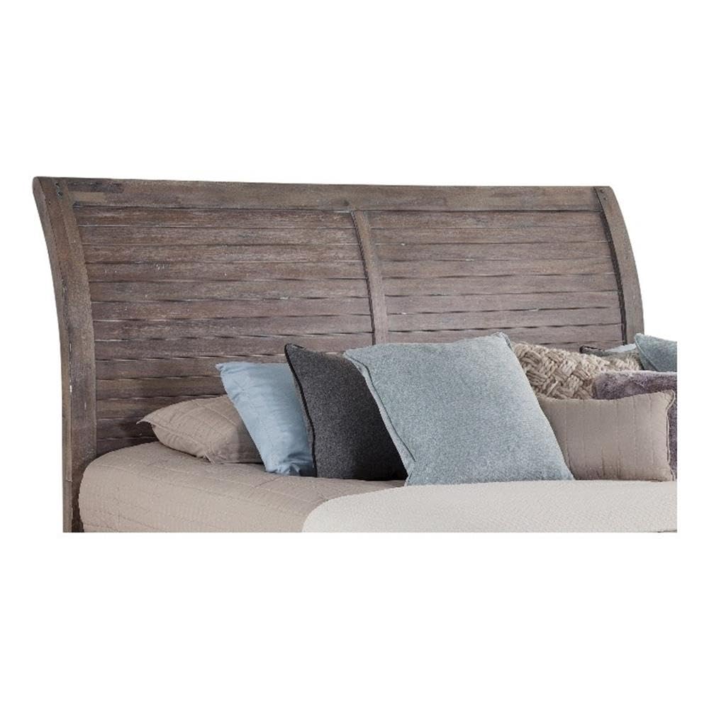 Aurora Weathered Gray Queen Sleigh Headboard Only