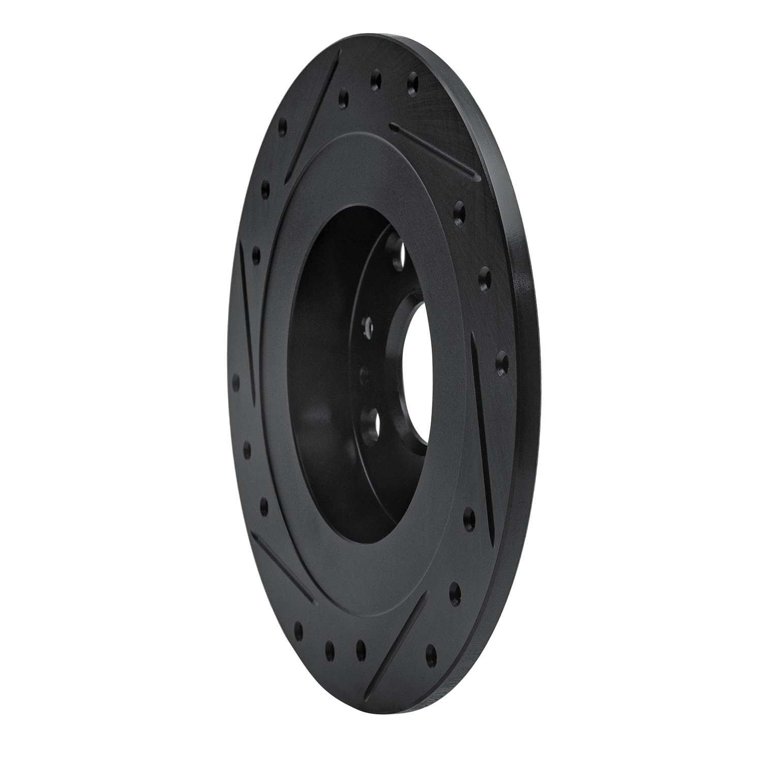 R1 Concepts Brake Rotor Drilled and Slotted Black ECB-54003R