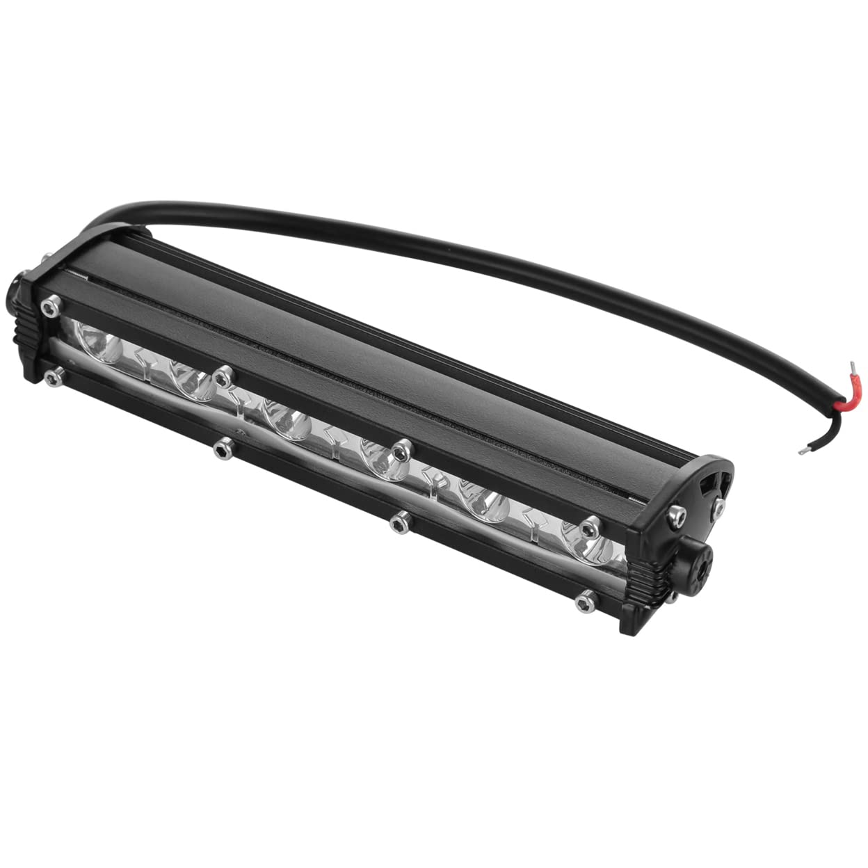 7 LED Light Bar Single Row Offroad Spot Lights 18W Ultra Slim Straight Work Light for Trailer Truck Bus Boat