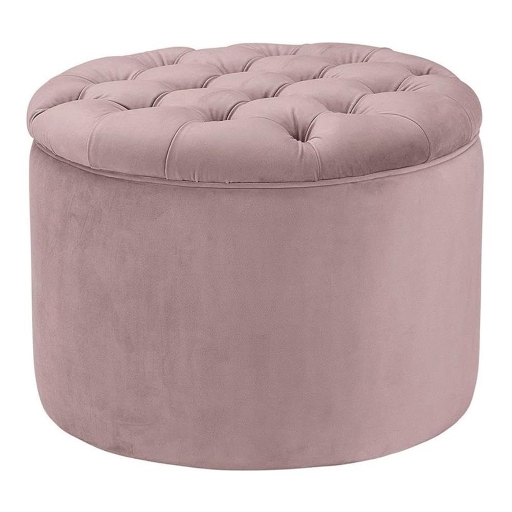 Queen Mauve Velvet Storage Ottoman